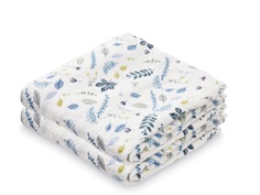 Cam Cam Muslin cloth diaper pressed leaves blue (2-Pack)